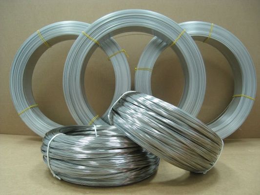 Electro Silver Steel Galvanized Iron Wire , Bwg24 High Carbon Steel Wire